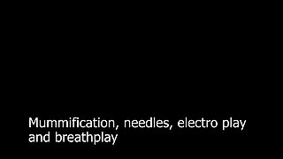 medical play fun, mummification, needle cbt and electro