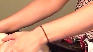 Sexy milf with glasses having first lesbian sex with stepdaughter