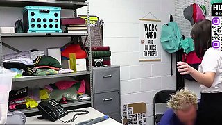 Submissive thief gets covered in officer's cum