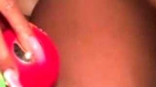 Monika Sweet masturbates her pussy and ass with toy