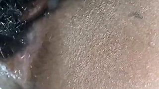 A Sweet Cumshot on a Blue Couch