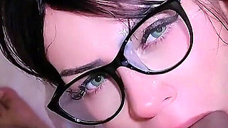 Goth Hottie Has Sloppy Oral Sex, Deep Throat, Cums in Her Mouth 3 Times.