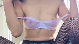 Creepy neighbor watching through the fence