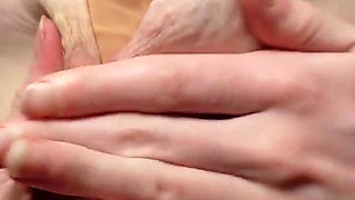 Titty Fucking My Small Tits with Big Dildo