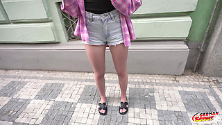 German Scout - Multiple Orgasm for Slim Teen Adelina Jameson by Pick up Casting Fuck