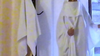 Burka Girl Cum Walk and Piss