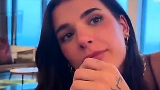 Blowjob and handjob by amateur czech babe