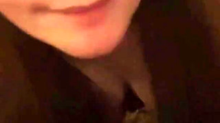 British 18-year-old sloppy blowjob & tit wank