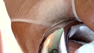 Erotic asian student masturbating