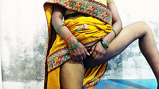 Today I'm Ready to in a Yellow Saree with a Thick Come on