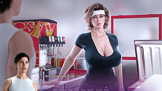 Stepmom Eve Making Hotdog Helping Her From Behind She Feels Happy