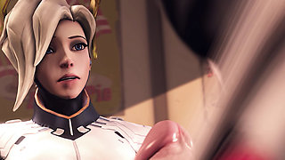 Overwatch Futa - Mercy & Widowmaker Blowjob and Doggystyle Animation