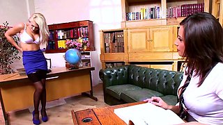 Blonde teacher fucks her student