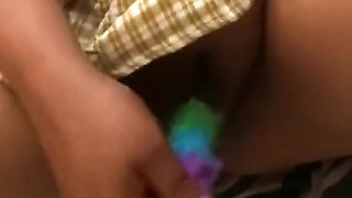 Slutty Wife Masturbates with a Thick Cock