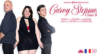 Fucked By A Father And A Son In One Day, Curvy Big Butt Stepmom Claire Barre Does Them All