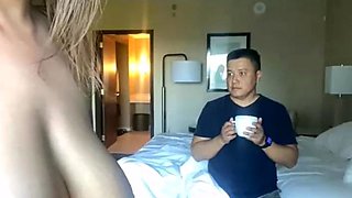 Busty brunette with big boobs rides cock
