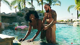 James Angel's Fierce Rush in a Poolside Escape