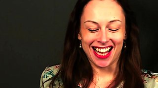 three horny CFNM babes deepthroating guy