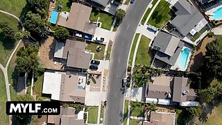 Step-daughter presents her fresh bf to her bi step-mom who wastes no time investigating his Big Cock