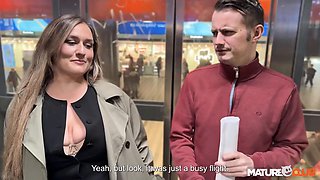 Hardcore Handjob for Horny Chubby Big-Tits MILF
