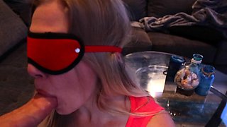 Cute blonde amateur POV blowjob