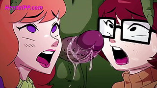 Sexy Velma & Daphne Get Fucked With Monsters In Gangbang ( Scooby Doo Parody Cartoon )