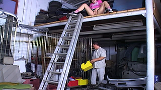 Blonde Babe Deepthroats and Rides Cock in Wild BDSM Play