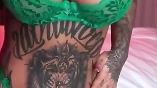 Tattooed Latina Lesbians Lick Wildly Until Squirting