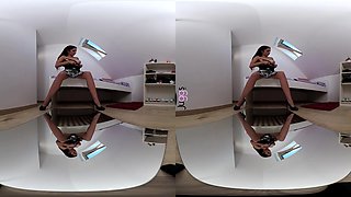 Her First Big Tease - Mirror - Big Tits Shaved Schoolgirl Striptease