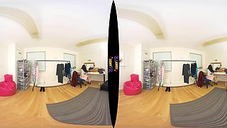 Make Up Room - Busty Brunette Solo Striptease - Sexlikereal