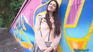 Public agent - college art schoolgirl with Natural Tits dares to have porno outside for first time