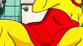 Married Housewife Gets Fucked in a Dirty Toilet. Cartoon Parody