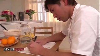 Hot Japanese Wife Giving Sensual Blowjob Before Intense Hardcore Sex