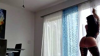 Asian Milf with Tight Ass in Pantyhose