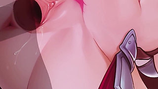 Pink Hair Submissive Teen with Big Tits Gets Her Slutty Pussy Fucked Rough & Creampied Twice - Harem Vs Zombies (steam Game)