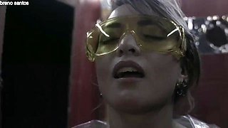 Beautiful and hot blonde with a big tail moaning and cumming, giving her pussy and very tasty spit in gang bang: Porn