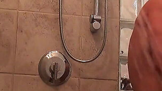 Brunette teen fucked in shower and on couch
