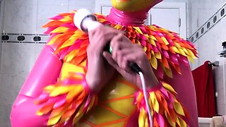 Amateur striptease and Solo masturbation