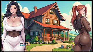 Step mom and maid gets naughty in taboo manga game without panties