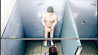 Lustful Teacher Fuck Her Student at Toilet