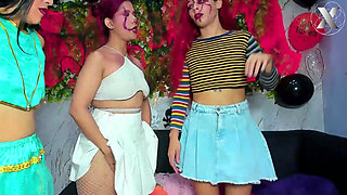 Two Little Foxes Sharing Juice!