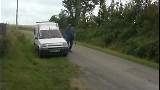 A Perverted Grandpa's Coming to Get His Balls Out of a Whore's Bus.