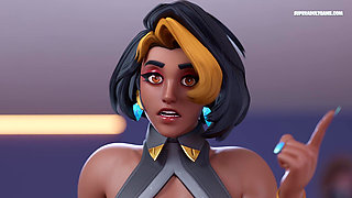 Hot Ebony Girl Fucking Young White Dick For The First Time - 3D Animation