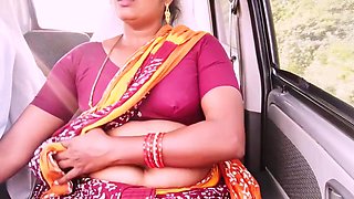 Indian Aunty And Stepson-in-law Car Sex, Telugu Dirty Talks. అతత అలలడ Sర ల దగలట పs గల బత