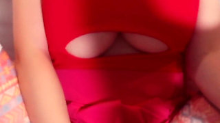 POV Sex with Massive Tits GF Torn Pantyhose, Hard Fuck, Loud Moaning & Bareback Creampie - Lilykoti