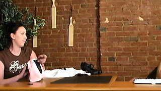 Busty amateur pussy spanking