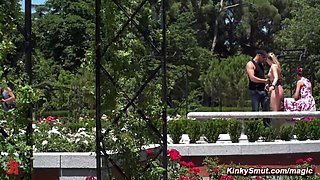Blond hair lady spanked and ass fucking banged