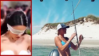 Blonde Hentai Raceplayer MILF Lilly Gaddis Fishes in Bikini on Boat