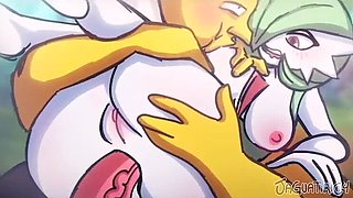 Pokemon Gardevoir in a Threeway Anal & Oral Orgy