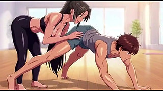 Stepmom's private Yoga Instruction turns extremely hot and taboo 3D Anime